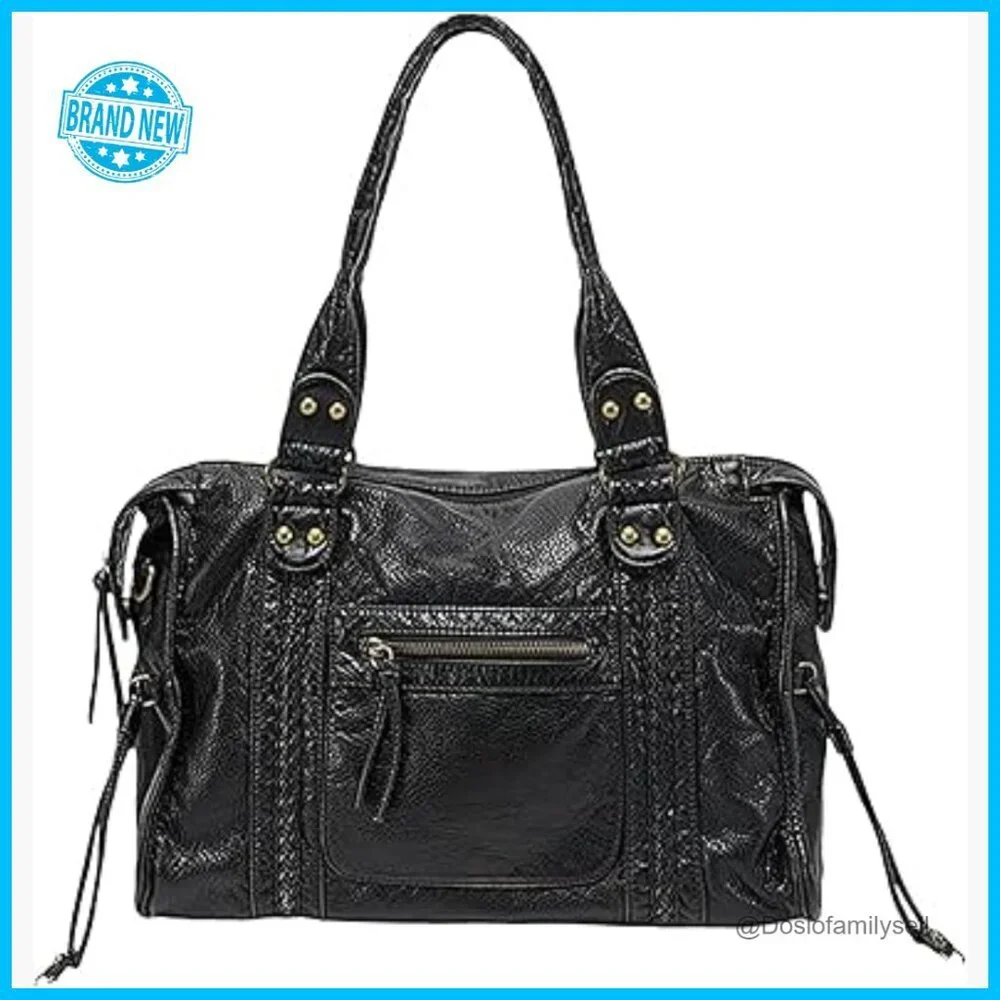 Large Hobo Crossbody Bag Vintage Y2K Style Soft Leather Tote Shoulder Purse
